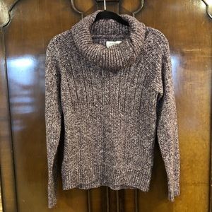 Sonoma Purple Cowl Neck Sweater with Button Detail